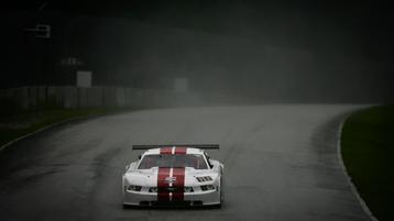 Four drivers brave the rain, head out for practice